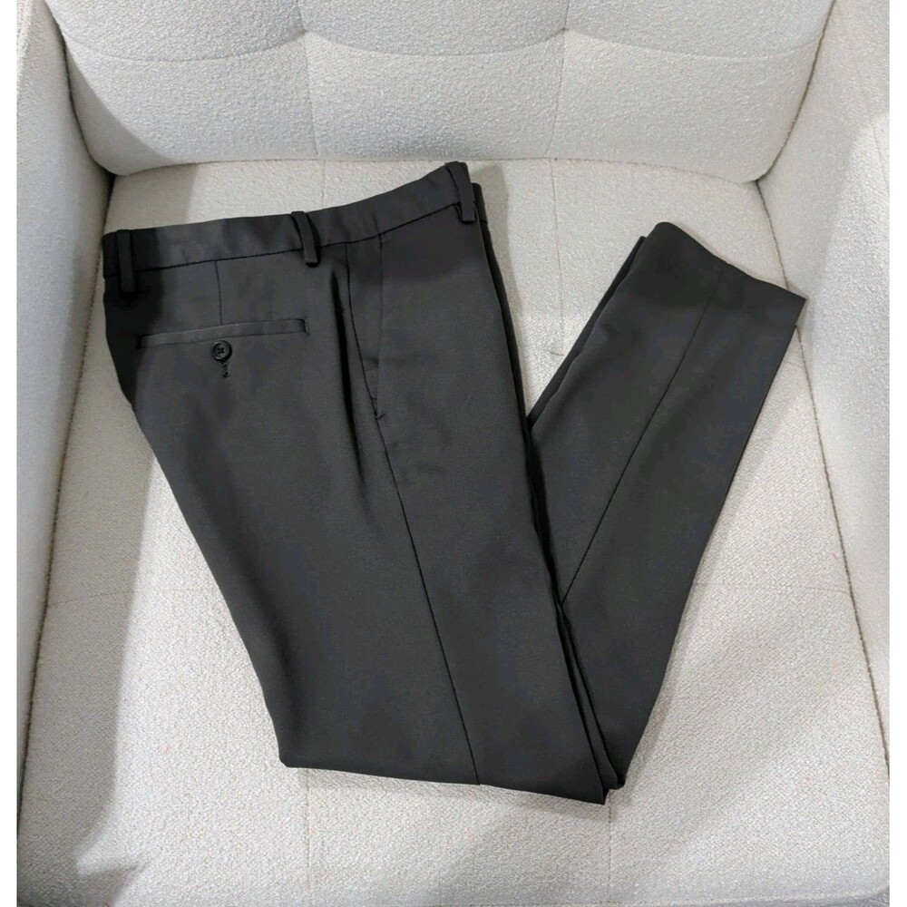 Louis Raphael Mens Size 29x30 Dress Pants Skinny Fit 100% Polyester Gray Grey